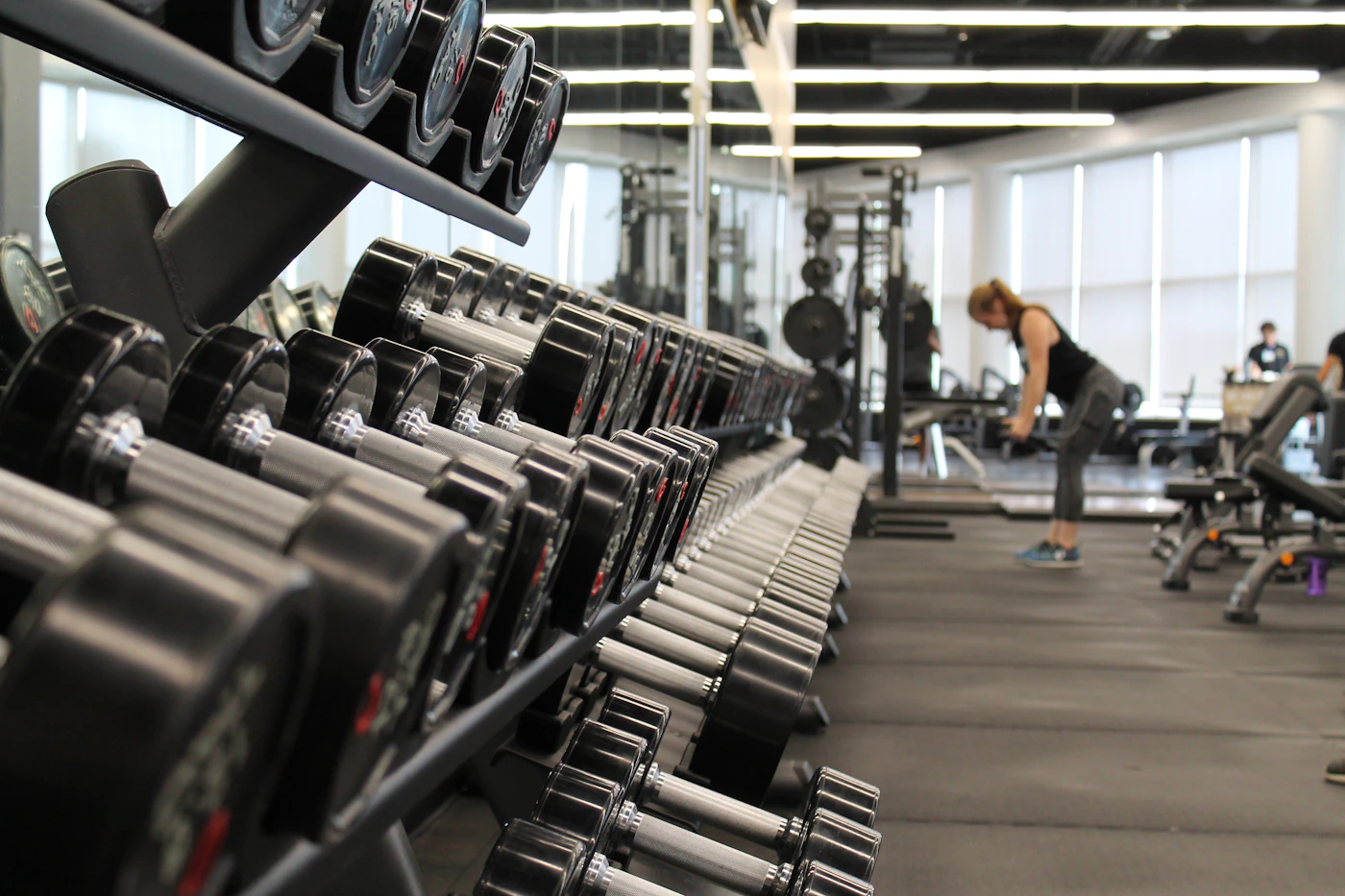 Stock photograph of a gym training space