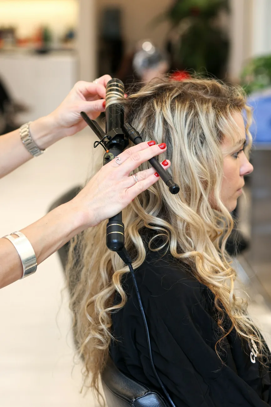 Illustrative hair styling in progress
